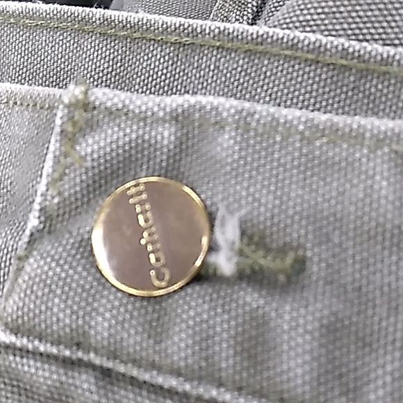 🪓Carhartt  Olive Carpenter Pants SZ 44/32 VNUC - Picture 3 of 16